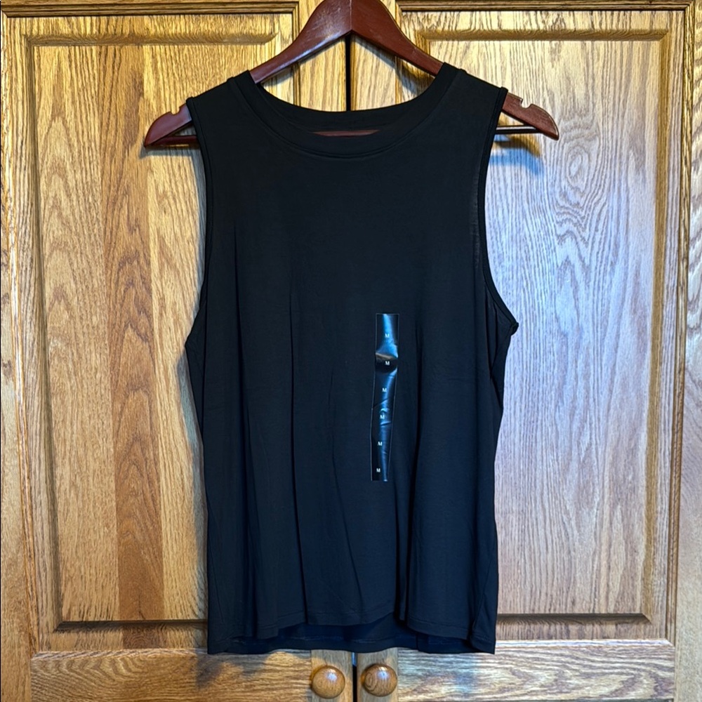 Banana Republic Black Rayon Sleeveless Tank